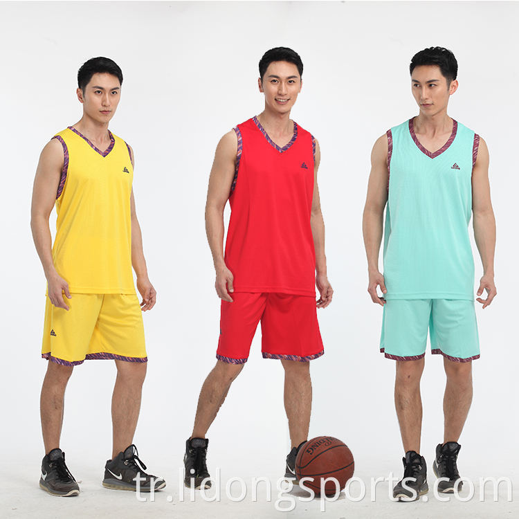 Toptan Lisesi Basketbol Üniforması Set Basketbol Formaları Koleji Basketbol Üniforması
